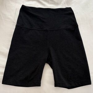 Beyond Yoga Space Dye Black Women's High-Waisted Shorts